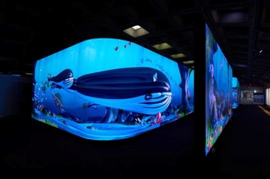 图为“光化时代”主题展览“光化园”中的最新展示内容“想象的大海(Imaginary Ocean)”。【照片来源：韩国文化产业振兴院】